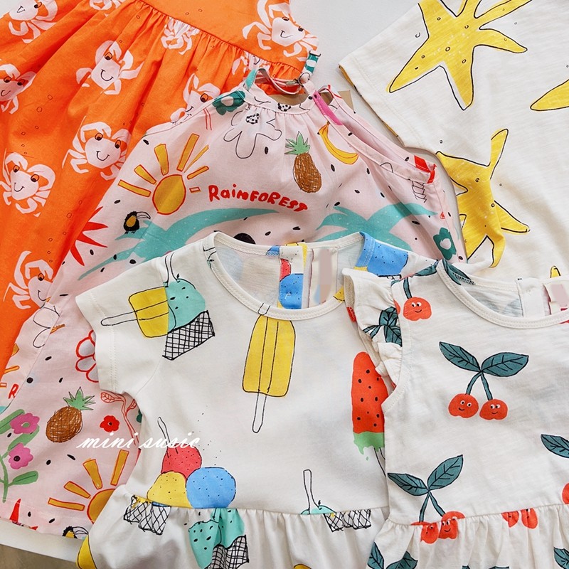 自留2-10潮童女童有机纯棉卡通无袖吊带连衣裙,童装/婴儿装/亲子装,连衣裙,淘宝优惠券,粉丝福利购,淘宝优惠卷