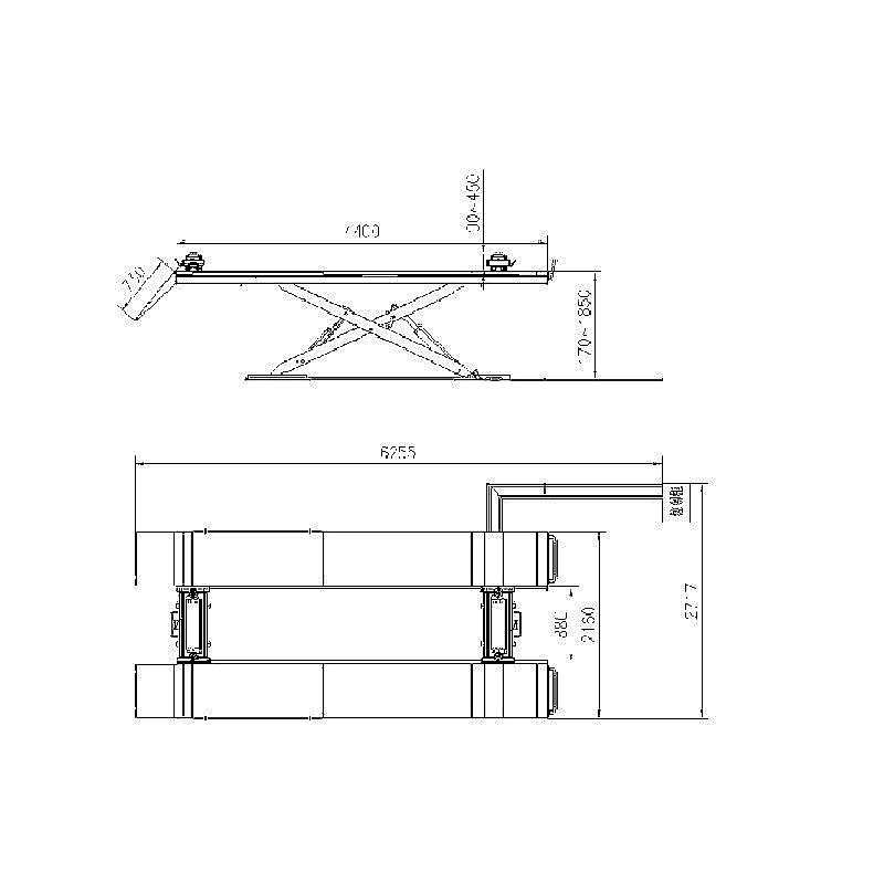AMERIGO 502A 5.5吨超薄大剪举升四轮定位举升机SCISSOR LIFT
