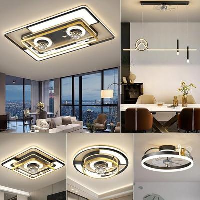 北欧2025新款吸顶风扇灯客厅卧室餐厅吊扇灯套餐一体带风扇吸顶灯