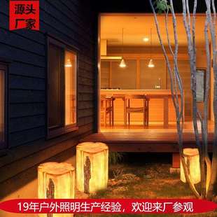 发光树脂玻璃钢植物树桩灯景区文旅灯太阳能户外动物灯LED景观灯