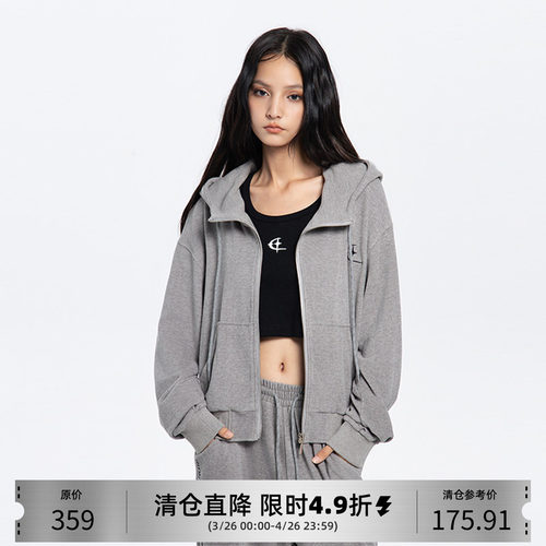 QUARTERINNIGHT开衫短款卫衣
