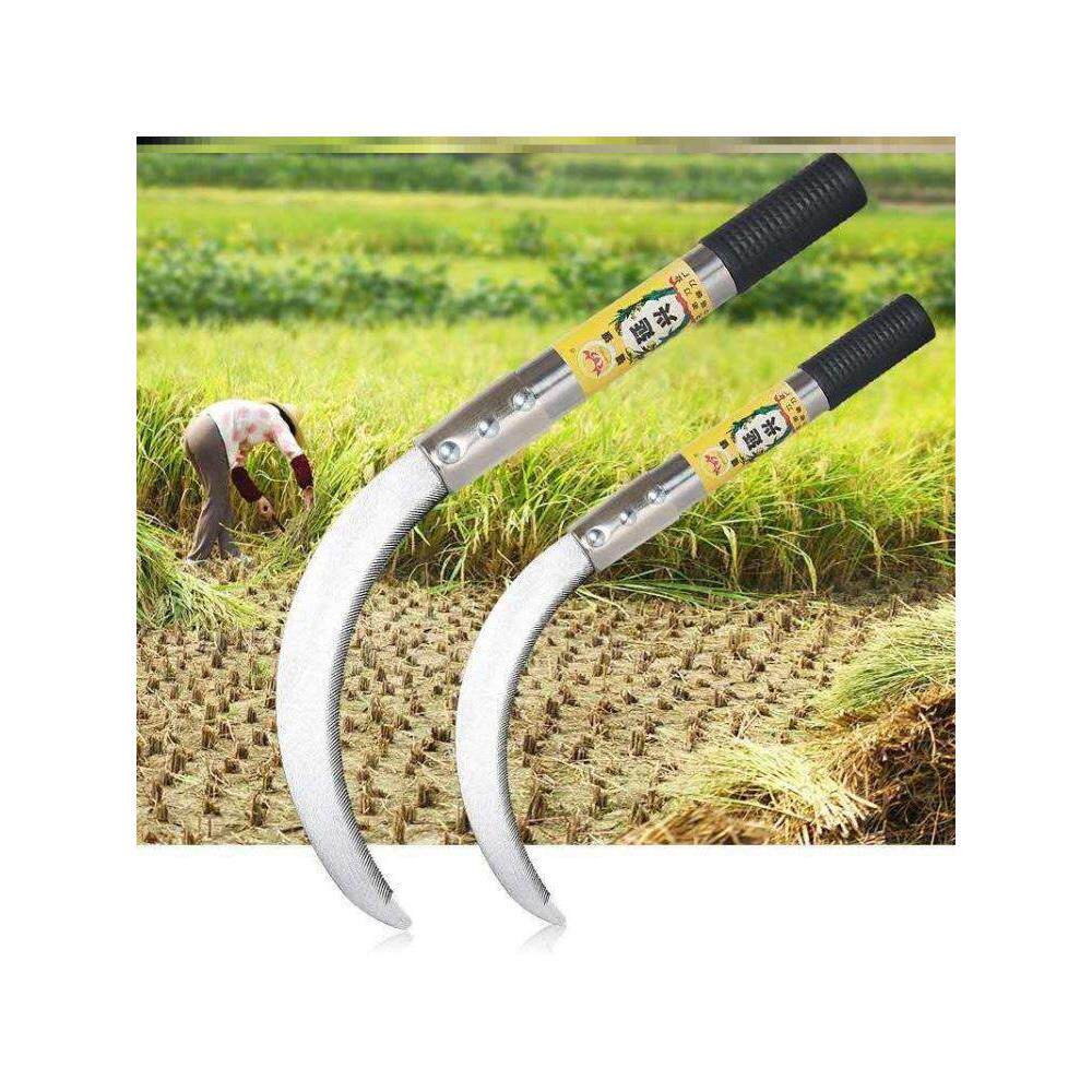 新款不锈钢镰刀割草神器农用锯齿加密细齿小禾镰韭菜刀除草廉刀