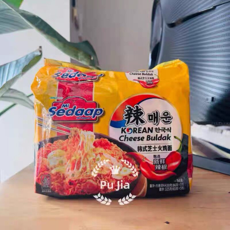 【辉英喜达】印尼进口韩式芝士火鸡面劲辣拌面430g袋面泡面