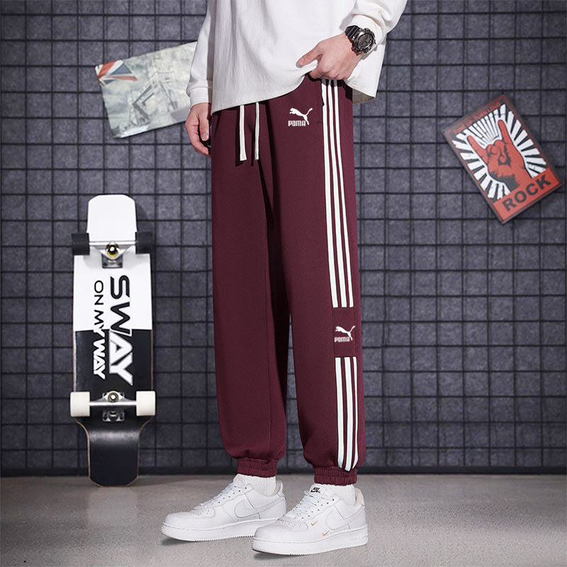 奥特莱斯2025年夏季纯棉运动裤子男士中学生束脚休闲裤卫裤女长裤