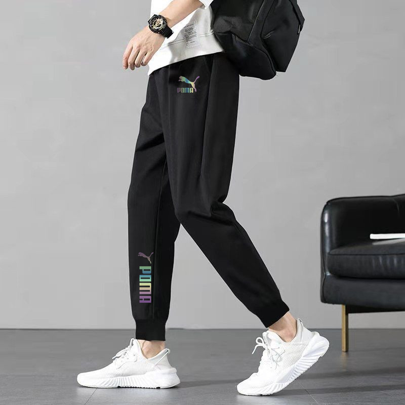 奥特莱斯2025秋冬季纯棉运动裤卫裤男加绒束脚裤休闲裤女白色长裤