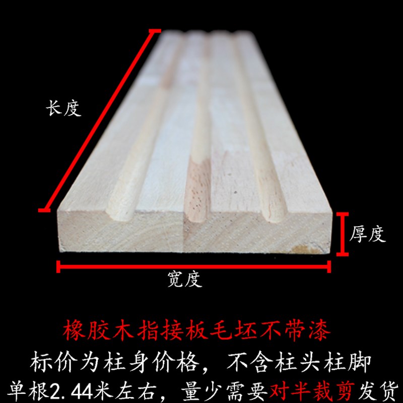 实木罗马柱装饰罗马线条毛坯封边条压边条L垭口套欧式酒柜橱柜衣