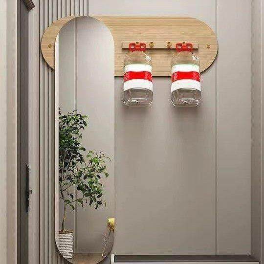 壁挂全身镜入户玄关挂镜家用衣帽架一体穿衣镜鞋柜试衣镜挂墙镜子,住宅家具,衣挂一体镜,淘宝优惠券,粉丝福利购,淘宝优惠卷