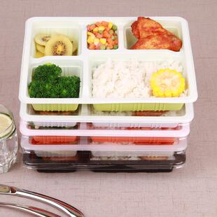 一次性分格餐盒多格塑料打包盒四格外卖商用快餐饭盒五格便当盒子