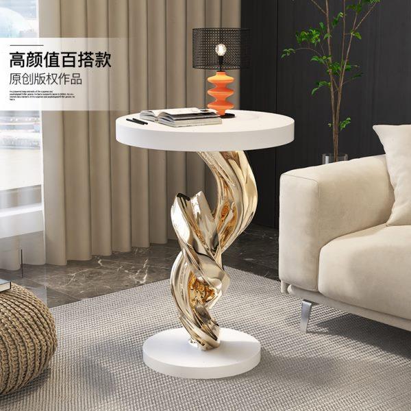 电工艺品玄关沙发茶几现代抽象雕塑摆件边几镀乔迁装饰品客厅礼物