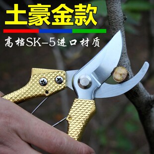 修枝剪园林园艺花枝n树枝粗枝葡萄剪不锈钢整枝剪刀摘水果神器工