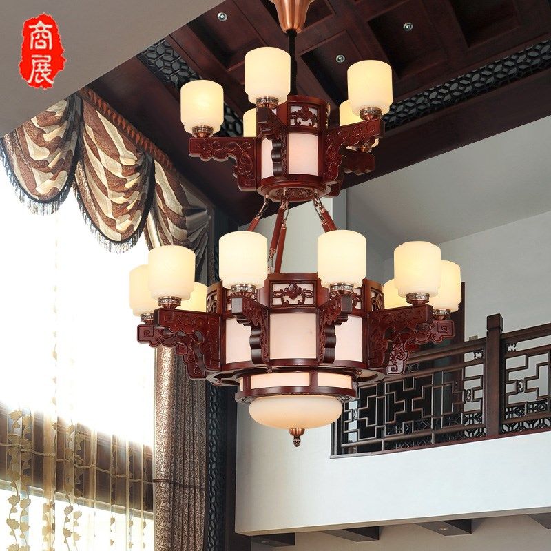古典仿古中式吊灯茶楼餐厅大气灯具酒店大厅灯别墅复式楼客厅吊灯,家装灯饰光源,客厅吊灯,淘宝优惠券,粉丝福利购,淘宝优惠卷