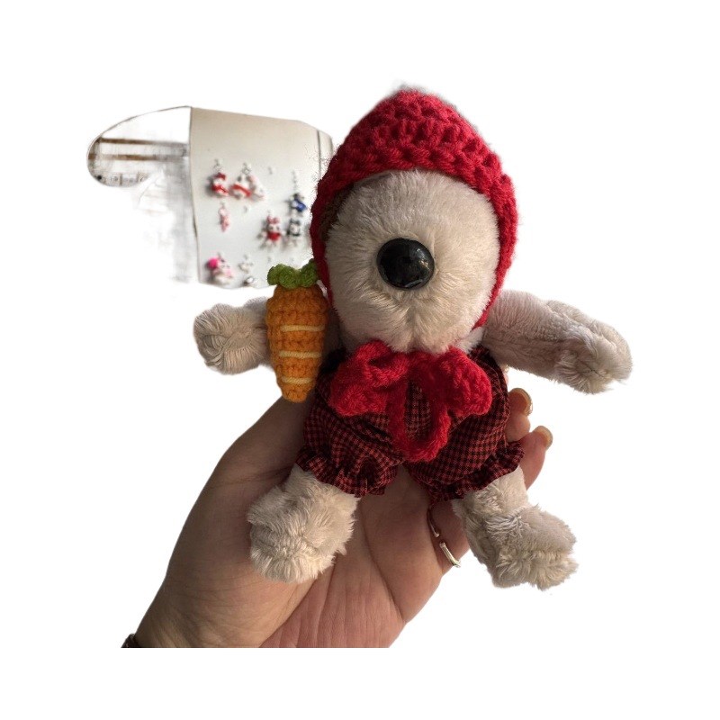 B102可爱掌门狗13公分连衣裙毛绒玩具玩偶钥匙扣包包挂件手机背夹