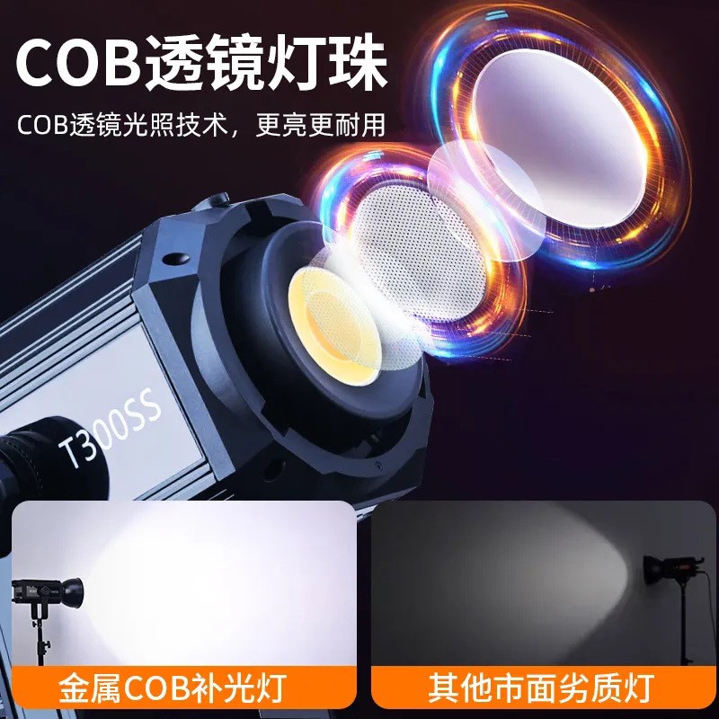 工厂直供太阳灯摄影影视聚光灯led300w太阳灯摄影神明少女补光灯