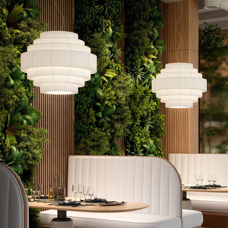 日式餐厅吊灯现代简约北欧酒店餐桌民宿卧室个性创意手工布艺灯具