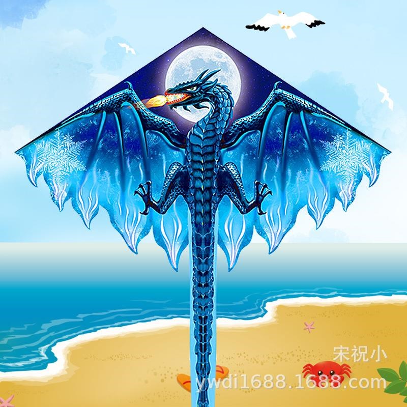 风筝自动收线器风筝线盘带线2023年新款网红微风易飞小孩卡通风筝