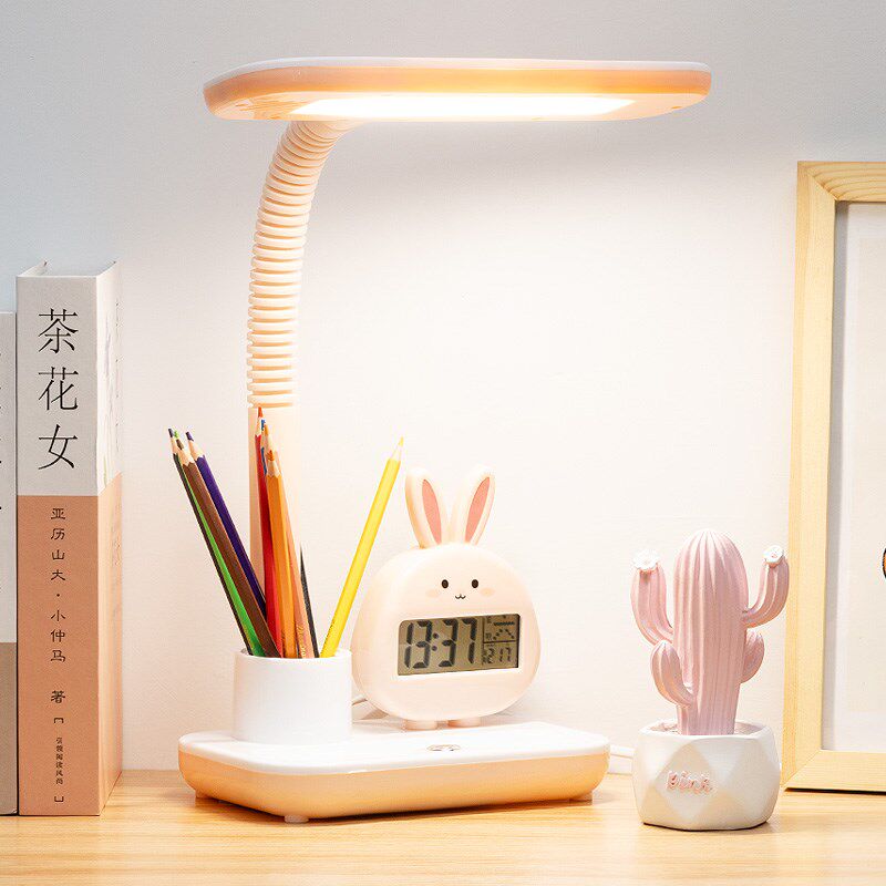 儿童台灯学习专用护眼小学生书桌笔筒时钟静音插电防近视护眼台灯,家装灯饰光源,阅读台灯(护眼灯/写字灯),淘宝优惠券,粉丝福利购,淘宝优惠卷