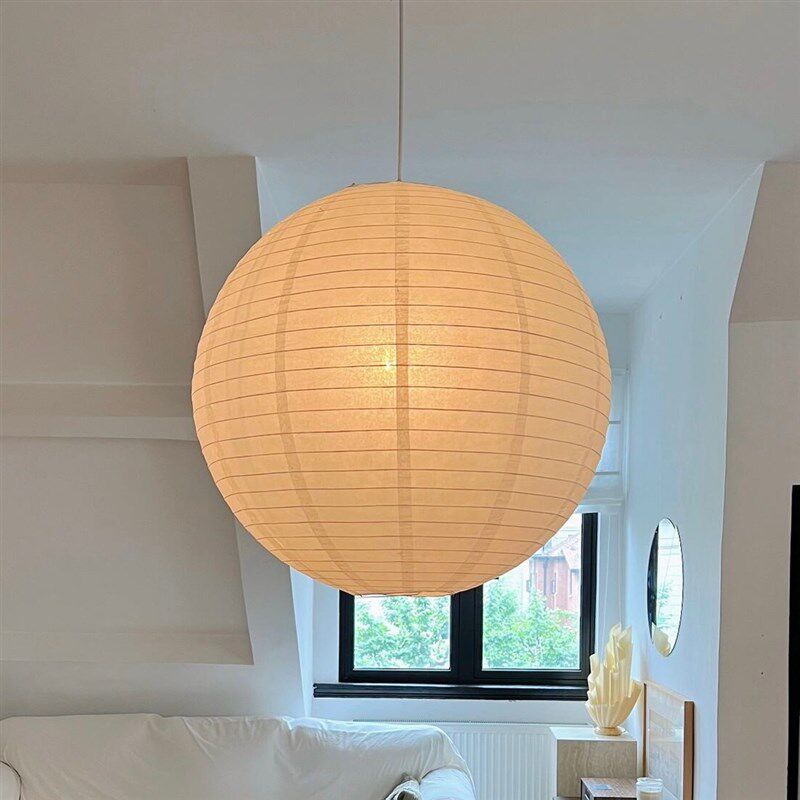 野口勇圆球宣纸吊灯简约茶室民宿餐厅卧室纸艺灯笼侘寂风日式吊灯,家装灯饰光源,卧室/书房吊灯,淘宝优惠券,粉丝福利购,淘宝优惠卷