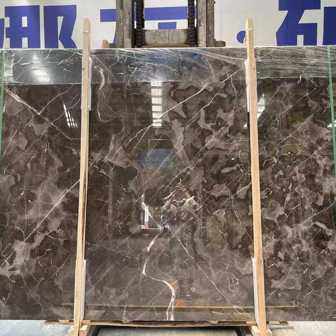 深啡网浅啡网地板墙面啡棕色大理石 家具台面大理石板材加工定制
