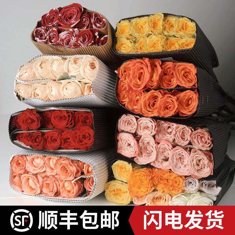 云南玫瑰鲜花新鲜到家基地直发家用水培鲜切花节日跨境厂一件