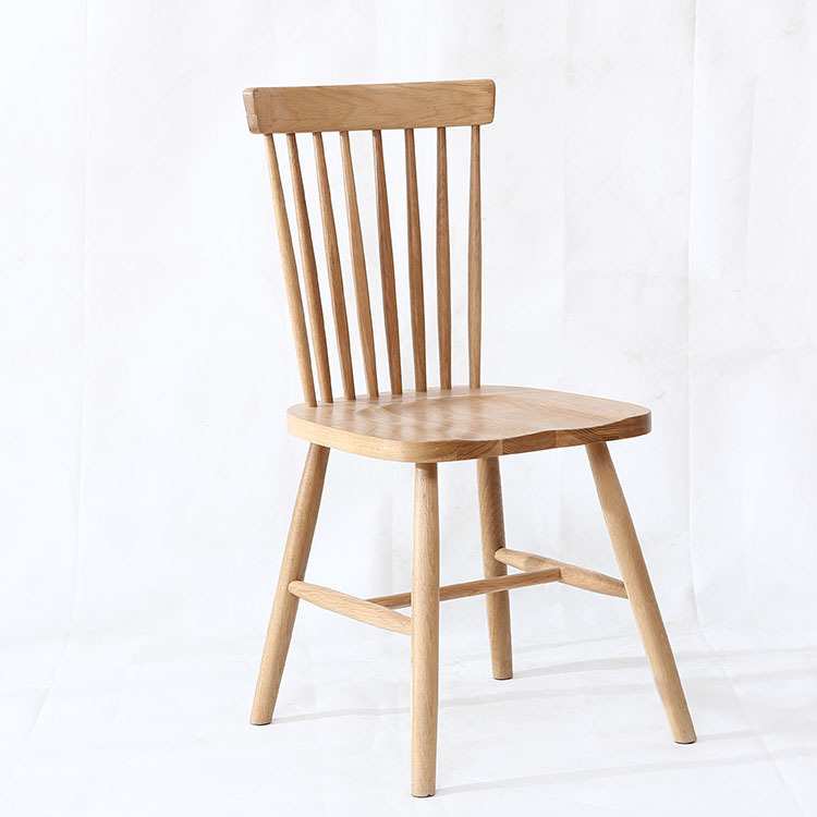 【定制】白橡木餐椅简约原木家用餐桌椅温莎椅餐厅靠背椅实木椅子