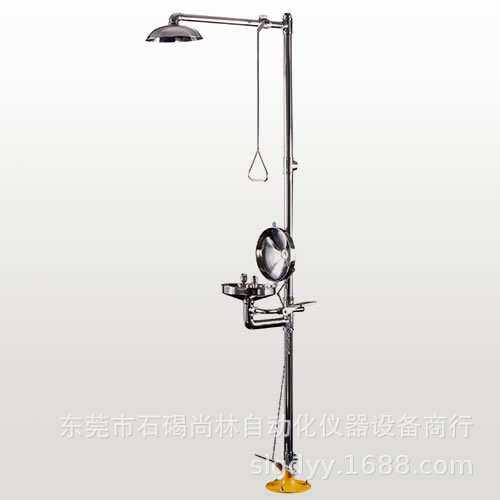 BH30-2012 复合式联动翻盖防尘洗眼器  工业紧急冲淋洗眼器 SS304