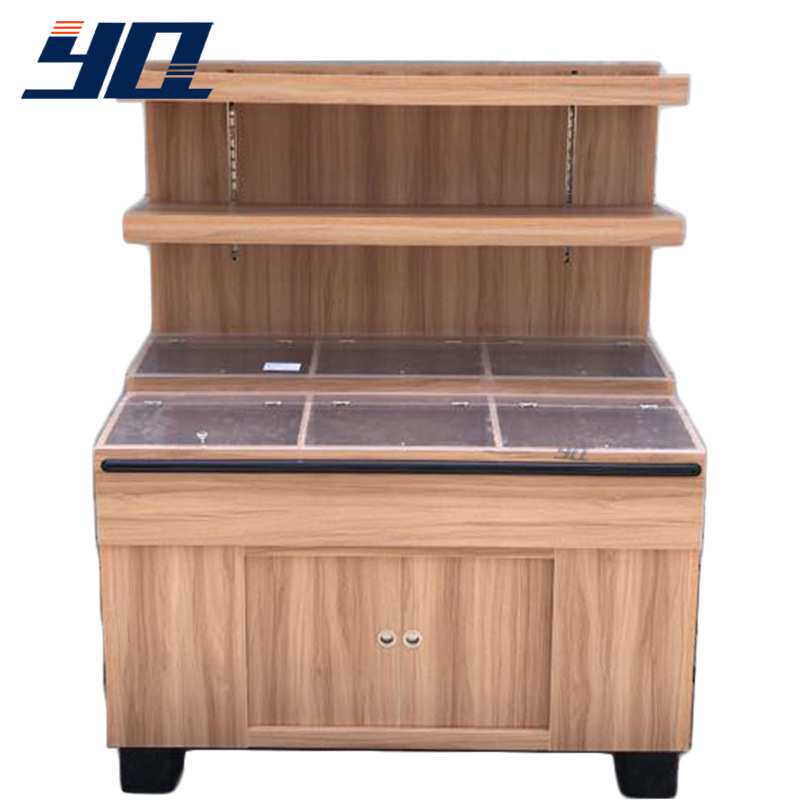 超市散称柜散装食品柜木质水果架散称区糖果杂粮干货货架展示柜