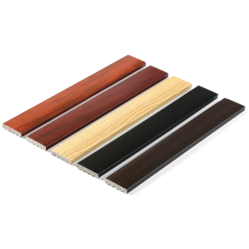 客厅新中式吊顶装k饰线条黑色仿实木平板造型电视背景墙边框装饰