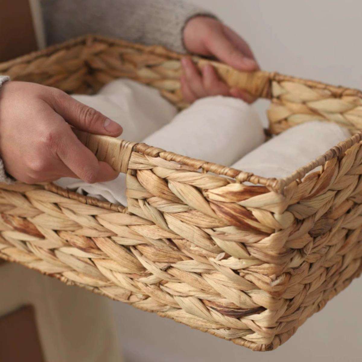 葫芦草编织收纳筐藤编客厅卧室手提储物篮收纳篮篮子框筐家居