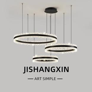 客厅吊灯设计感主灯2025新款 圆形大气主厅灯饰全光谱护眼智能 意式