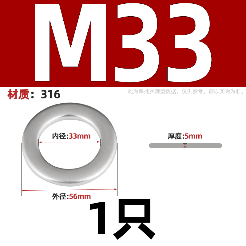 GB848小垫片304/316不锈钢平垫x垫圈介子华司M3M4M5M6M8M10M12-M3