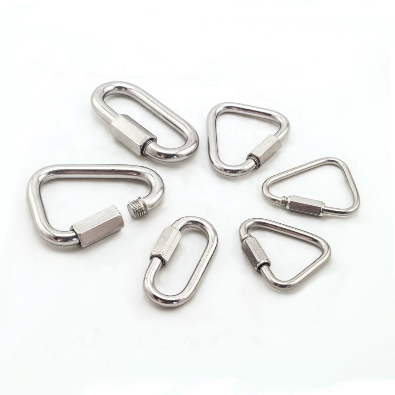 304不锈钢快速接环连接环跑道扣链接扣登山链条扣 梅陇锁三角