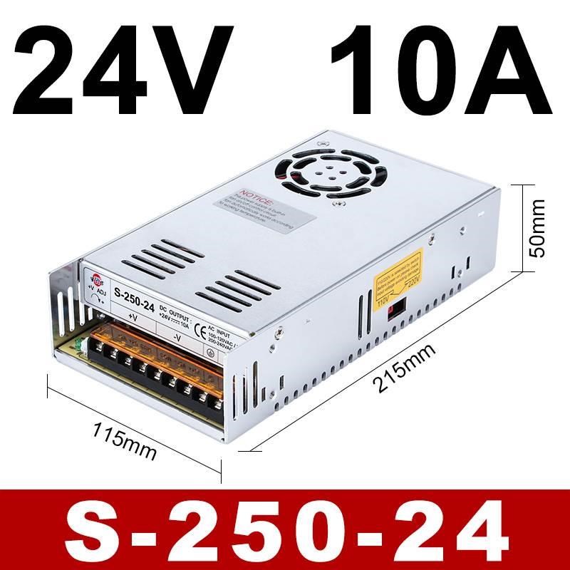 深圳明纬开关电源S/NES-250-12V20A48v5A灯带24V10A变压器直流36V
