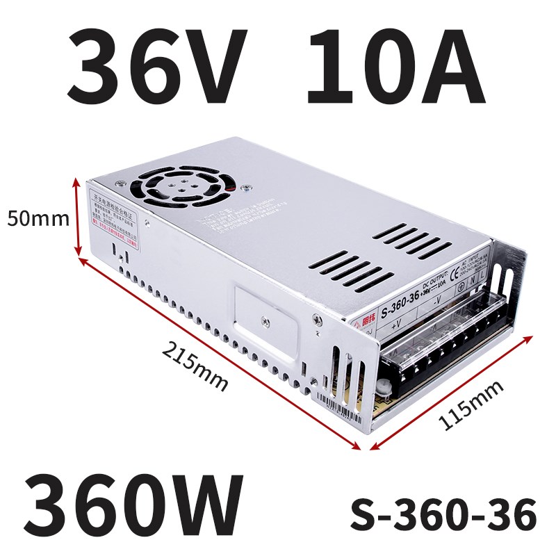 明纬S-360W-24V15A开关电源220v/110v转12V30A集中供电监控5伏48v
