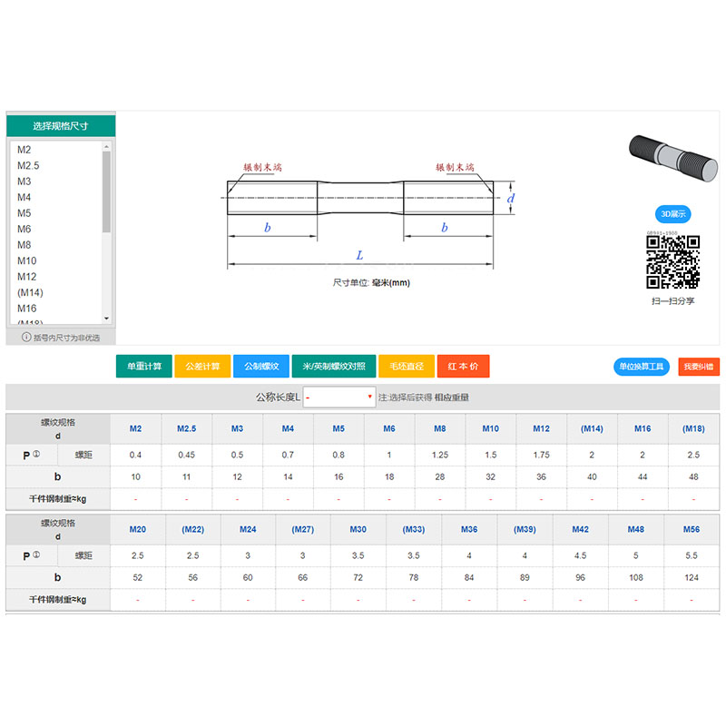 304不锈钢穿墙螺丝加长双头螺栓对穿丝杆双头螺杆螺母 M6M8ZM10M1