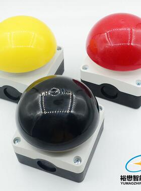 手拍脚踏膝顶开关红黑黄绿色球形急停磨菇按钮自锁自复位YMP-B11R