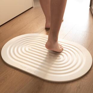 硬板硅藻泥吸水垫防滑卫生间厕所门口速干脚垫家用硅藻土浴室地垫