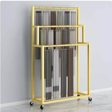 窗帘展示架吊卡大样色卡样板多层陈列架夏被面料展会移动展架