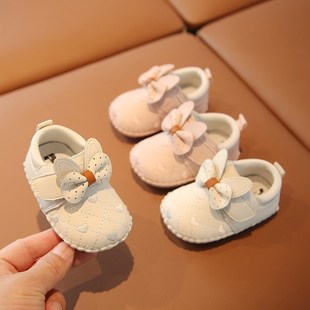 新款 子春秋款 秋季 一岁女宝宝鞋 婴幼儿公主 软底C6 12月婴儿学步鞋
