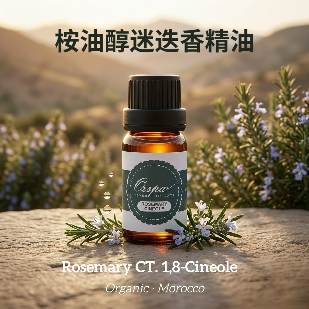 Ozspa桉油醇迷迭香精油摩洛哥进口植物萃取提神醒脑专注力提升