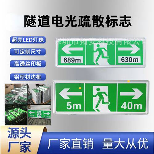 隧道交通标志牌灭火器标识牌安全出口反光指示牌高速人行车行横洞