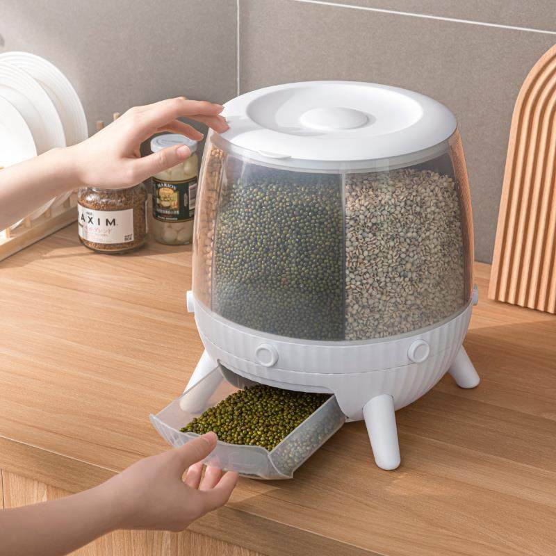 旋转米桶家用防虫防潮密封五谷杂粮分格分类米缸旋转分隔储米箱,特色手工艺,其他特色工艺品,淘宝优惠券,粉丝福利购,淘宝优惠卷