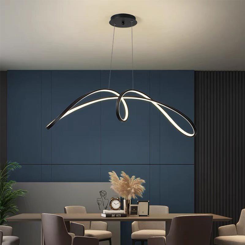 北欧餐厅吊灯现代简约2025年新款创意个性时尚网红led餐桌吧台灯