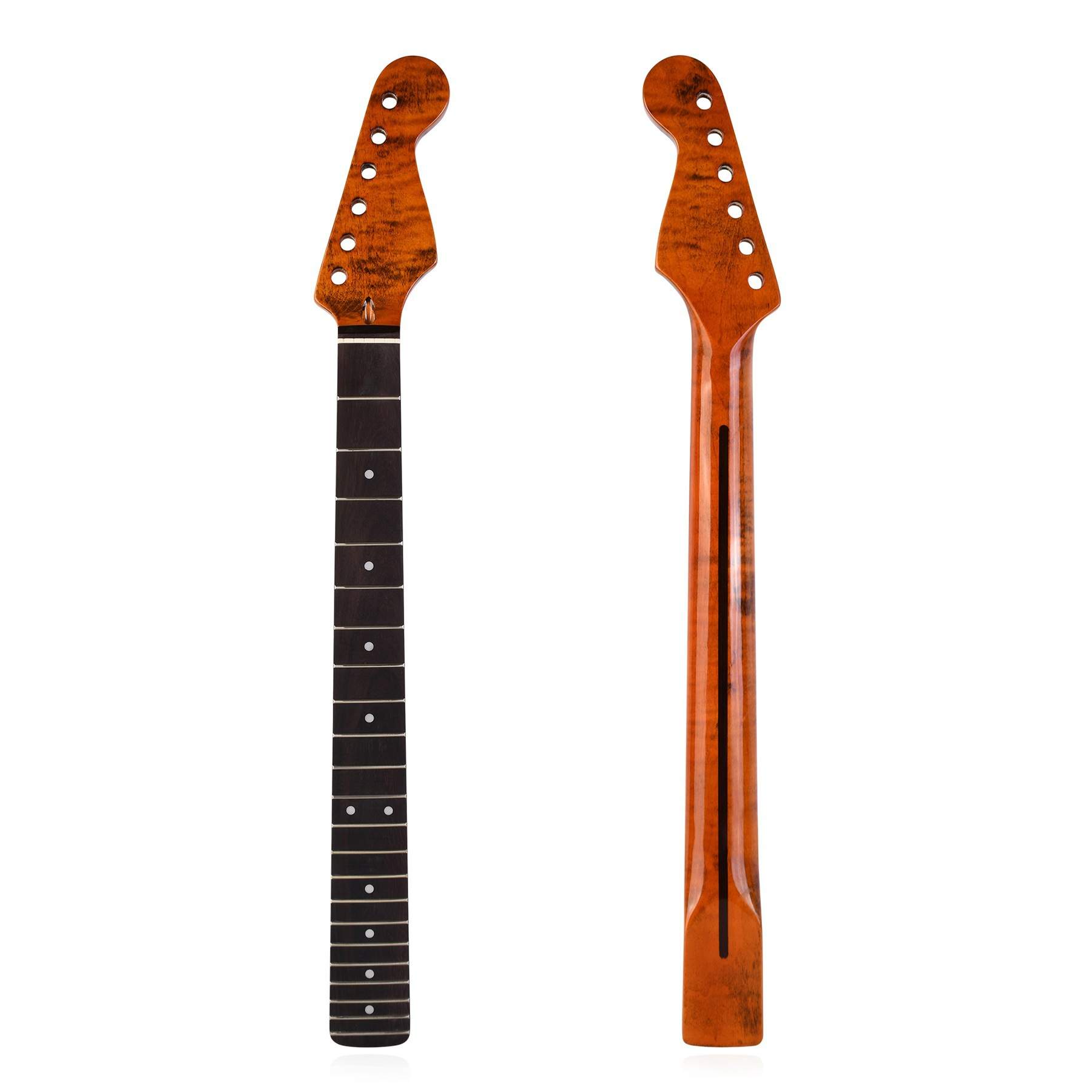 [ST搽色亮光]22品玫瑰木指板吉他琴柄琴颈for ST Strat-牛骨上枕
