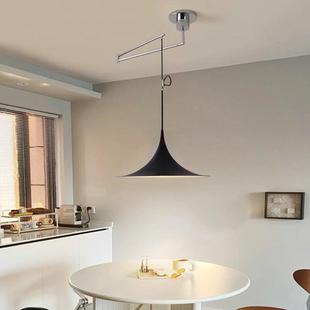 设计师semi摇臂可移位餐厅喇叭吊灯北欧创意餐桌书房吧台飞碟吊灯