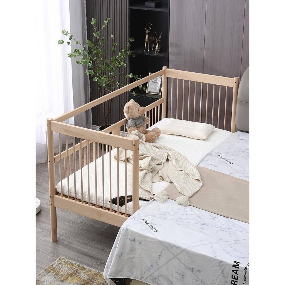 实木儿童床带护栏加宽床边床婴幼儿宝宝男孩女孩小床拼接大床