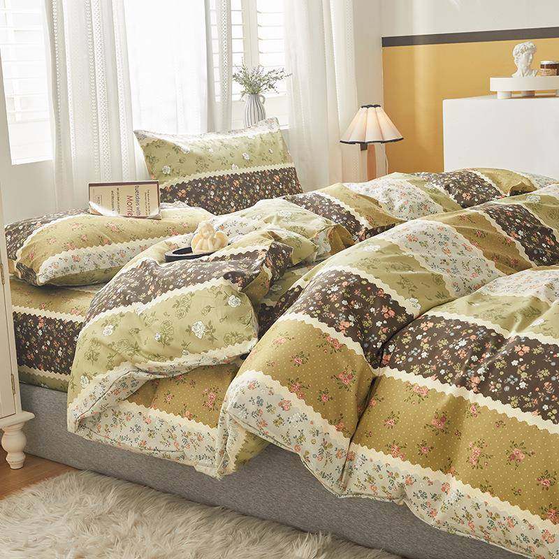 美式田园少女心小碎花床上四件套全棉1.5m1.8米纯棉宿舍被套床单,特色手工艺,其他特色工艺品,淘宝优惠券,粉丝福利购,淘宝优惠卷