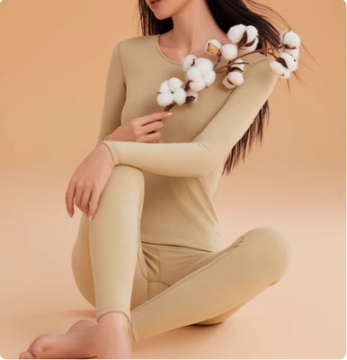 【甜甜专享】羽绒蛋白养肤情侣保暖内衣套装  自