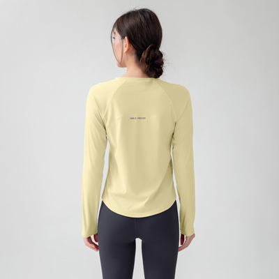 速干宽松运动上衣女2025新款瑜伽服长袖T恤透气显瘦跑步健身服秋