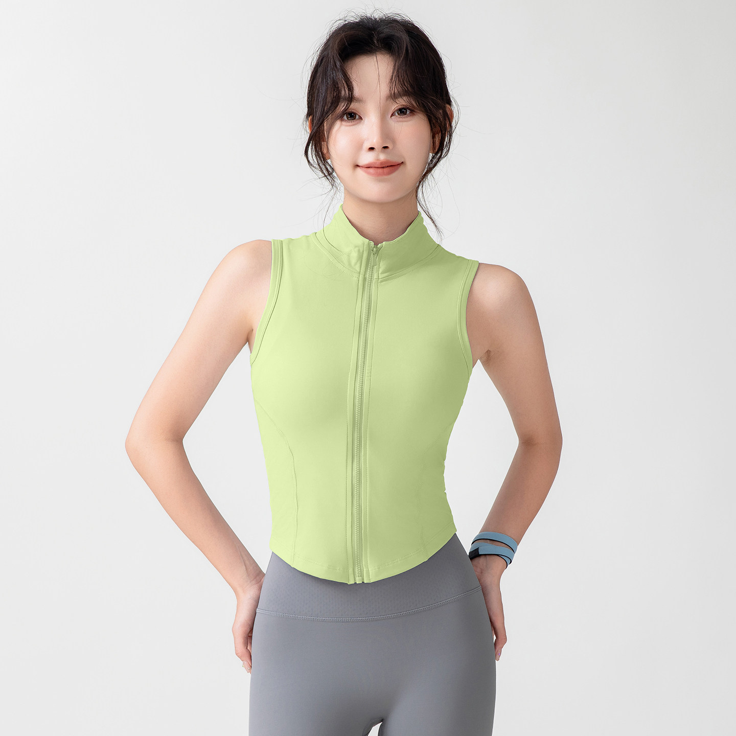 春夏季运动马甲跑步健身衣女无袖弹力紧身背心吸汗速干瑜伽服上衣