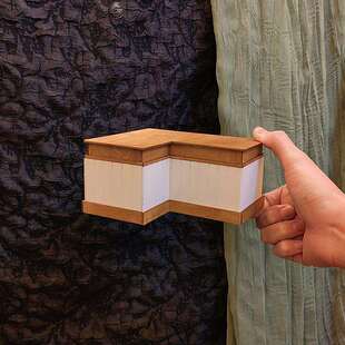 微缩食玩迷你木制甜品台摆件模型小家具娃屋场景超市L形桌子